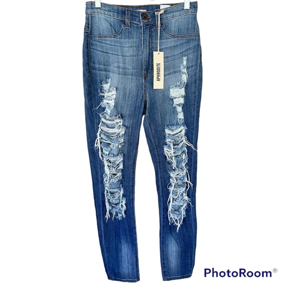 Aphrodite Juniors Distressed Denim  Jeans - Picture 2 of 10
